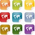 World map square Royalty Free Stock Photo