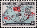 World Map Stamp Royalty Free Stock Photo