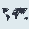 World map symbol. vector illustration in simple flat style Royalty Free Stock Photo