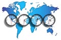 World map time zones Royalty Free Stock Photo