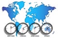 World map time zones Royalty Free Stock Photo