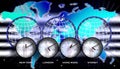 World map time zones Royalty Free Stock Photo