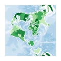 World Map. Transverse spherical Mercator.