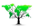 World map tree Royalty Free Stock Photo