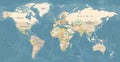 World Map Vector. Detailed illustration of worldmap