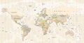 World Map Vector. Detailed illustration of worldmap Royalty Free Stock Photo