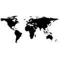 World map vector earth atlas silhouette abstract icon