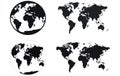 World map vector,Flat Earth, map template for web site pattern, Globe similar worldmap icon. Travel worldwide, map silhouette