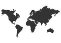 world map vector icon. simple Flat design