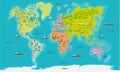 World map vector illustration Royalty Free Stock Photo