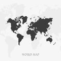 World map vector illustration. Mercator projection worldmap. Royalty Free Stock Photo
