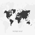 World map vector illustration. Mercator projection worldmap. Royalty Free Stock Photo