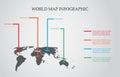 World Map Vector, InfoGraphic Concept, Flat Earth Map For Website, Annual Report, World Map Illustration