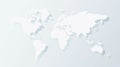 World map vector, isolated on white background. Flat Earth, gray map template for web site pattern, anual report, inphographics. Royalty Free Stock Photo