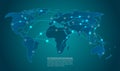 World map vector with network connection concepts Royalty Free Stock Photo