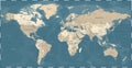 World Map - Vintage Political - Vector Detailed Illustration Royalty Free Stock Photo