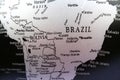 World maps, South America.  Black and white Royalty Free Stock Photo