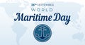 World Maritime Day Background Illustration