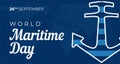 World Maritime Day Background Illustration with Anchor