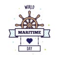 World Maritime Day. Vector illustration.