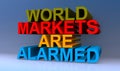 World markets are alarmed on blue Royalty Free Stock Photo