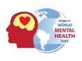 World mental health day background