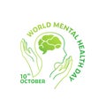 World Mental Health Day Concept Design Vector illustration