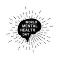 World mental health day with lettering