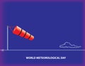 Poster world meteorological day Royalty Free Stock Photo