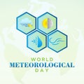 World Meteorological Day greeting vector design
