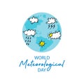 World Meteorological Day. March 23. Royalty Free Stock Photo