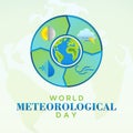 World Meteorological Day with meteorology science and researching weather