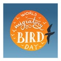 World Migratory bird day lettering