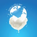 World milk day milk concept and the dairy industry