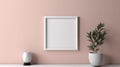 Empty picture frame minimalism mockup Royalty Free Stock Photo