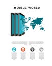 World mobile design Royalty Free Stock Photo