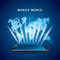 World mobile design Royalty Free Stock Photo