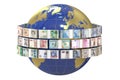 World and money, remittance concept Royalty Free Stock Photo