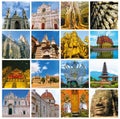 World Monuments Collage Royalty Free Stock Photo