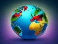 World in Motion: Futuristic Abstract Globe Background