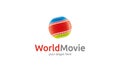 World Movie Logo Royalty Free Stock Photo