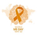 World Multiple Sclerosis Day vector Royalty Free Stock Photo