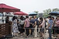 World Museum Day, Jiangnan Gongyuan entrance, lined up for free visitors