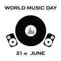 World Music Day icon and vector.