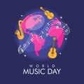 world music day poster template vector Royalty Free Stock Photo