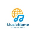 World Music Logo Template Design Vector, Emblem, Design Concept, Creative Symbol, Icon Royalty Free Stock Photo