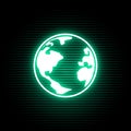 World neon symbol