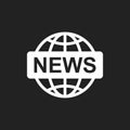 World news flat vector icon. News symbol logo illustration Royalty Free Stock Photo