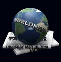 World-news globe 3 Royalty Free Stock Photo