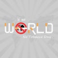 World No Tobacco Day calligraphy background design.World No Smok